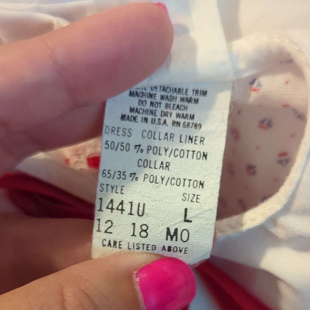 Vintage Carter's Nautical Dress with Red Bow and Sailboat Pattern size‎ 12-18M - Picture 7 of 10